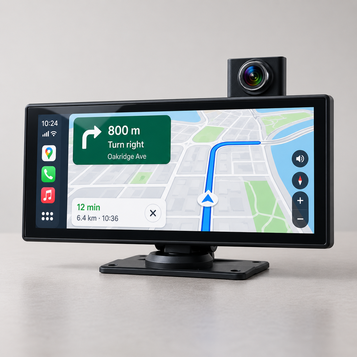 Perglot AutoScreen — 10,25″ екран за кола с безжичен CarPlay и Android Auto